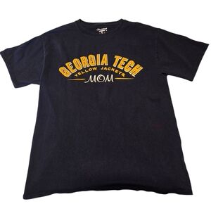 Champion Georgia Tech Yellow Jackets Mom Short Sleeve Black and Yellow Women's M